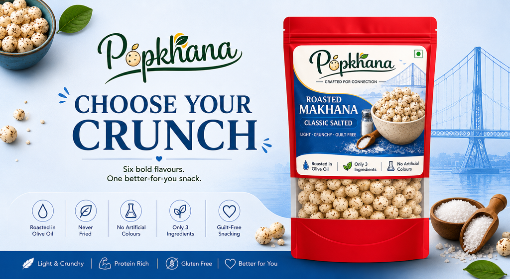Popkhana Classic Salted Roasted Makhana flavour banner