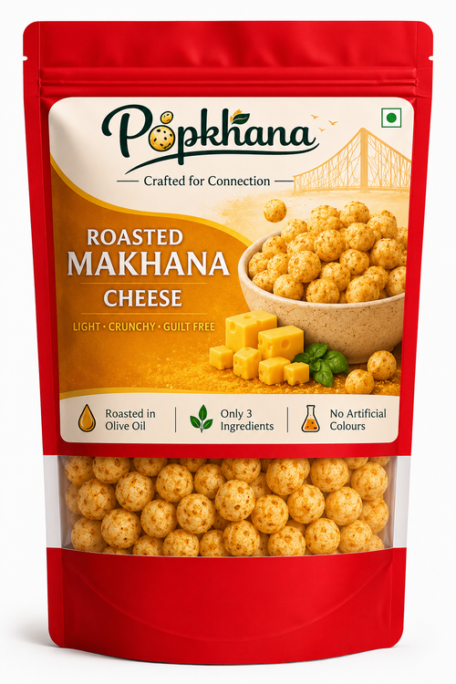 PopKhana Cheese Roasted Makhana Healthy Roasted Fox Nuts Snack Roasted in Olive Oil snack