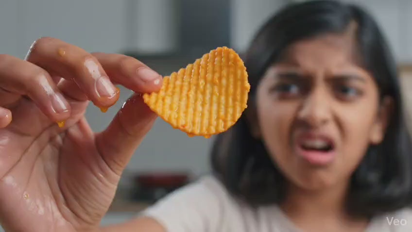 Video showcasing PopKhana Cheese Roasted Makhana, a light and crunchy snack roasted in olive oil with rich cheesy flavour.